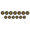 Black Buta Brass Buttons