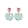 Pink Half Bloom Earrings