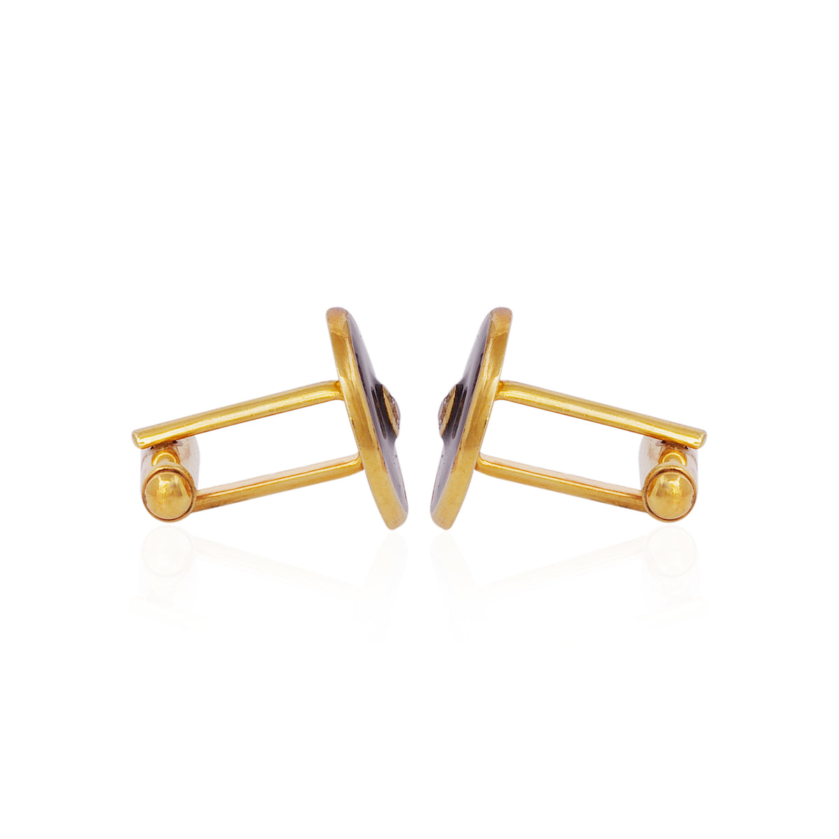 VIOLET DECO CIRCLE CUFFLINKS