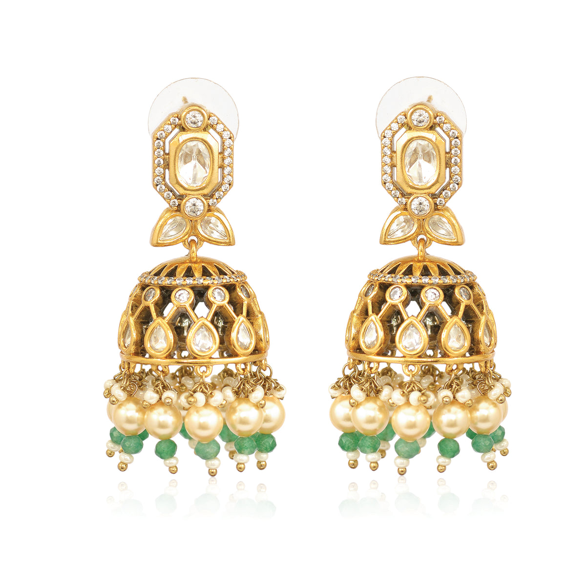 Green Jhumar Earring