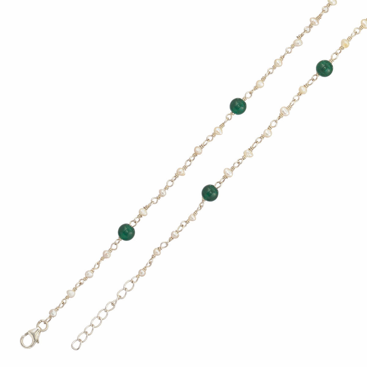 Green Jharokha Tassel Necklace