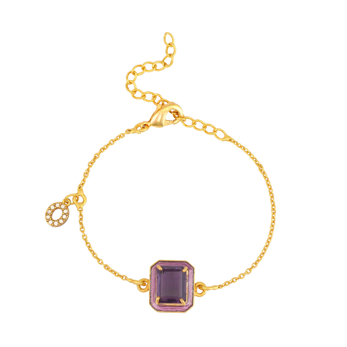 Gem Letter Initial Bracelet