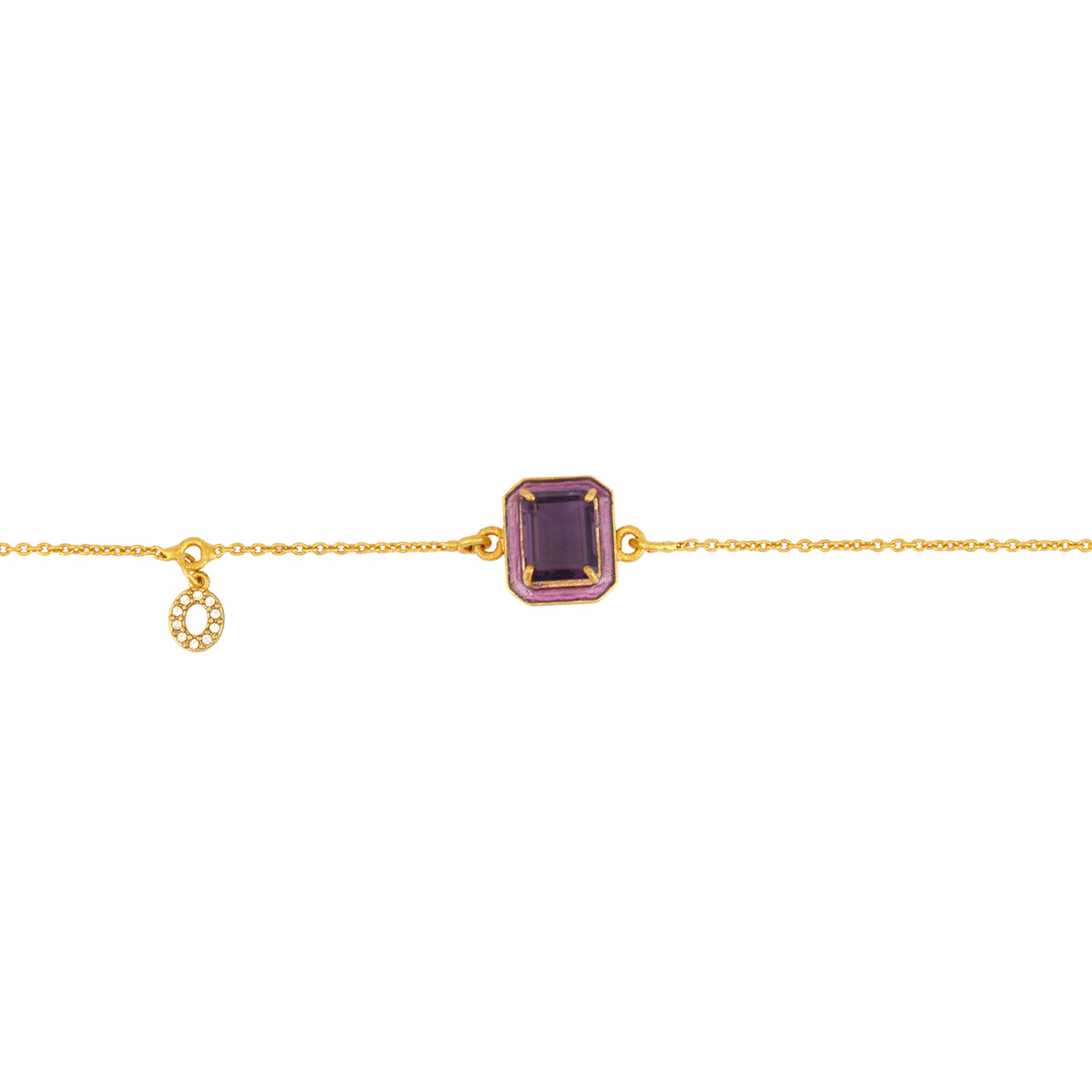 Gem Letter Initial Bracelet