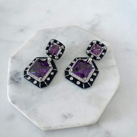 Purple Aura Earring- Kesya Curates