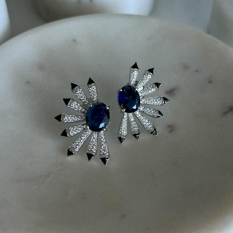 Blue Oval Sunburst-Kesya Curates