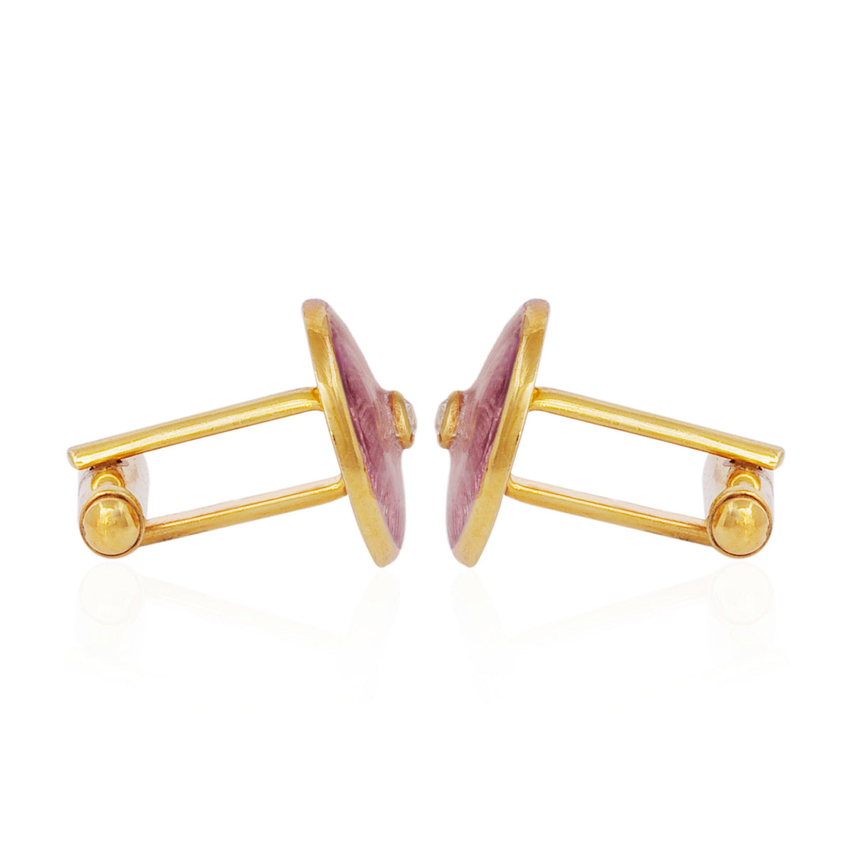 Mauve Guilloche Cufflink