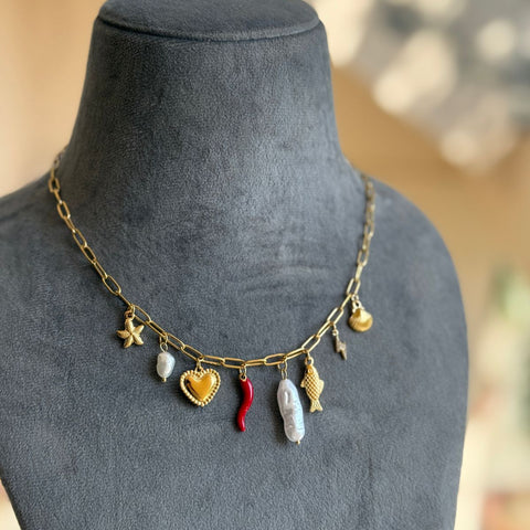 Sea and Spice Charm Necklace - Kesya Curates