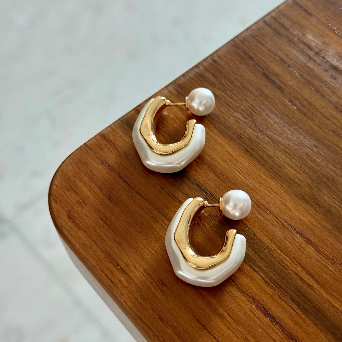 Pearl Hoop - Kesya Curates