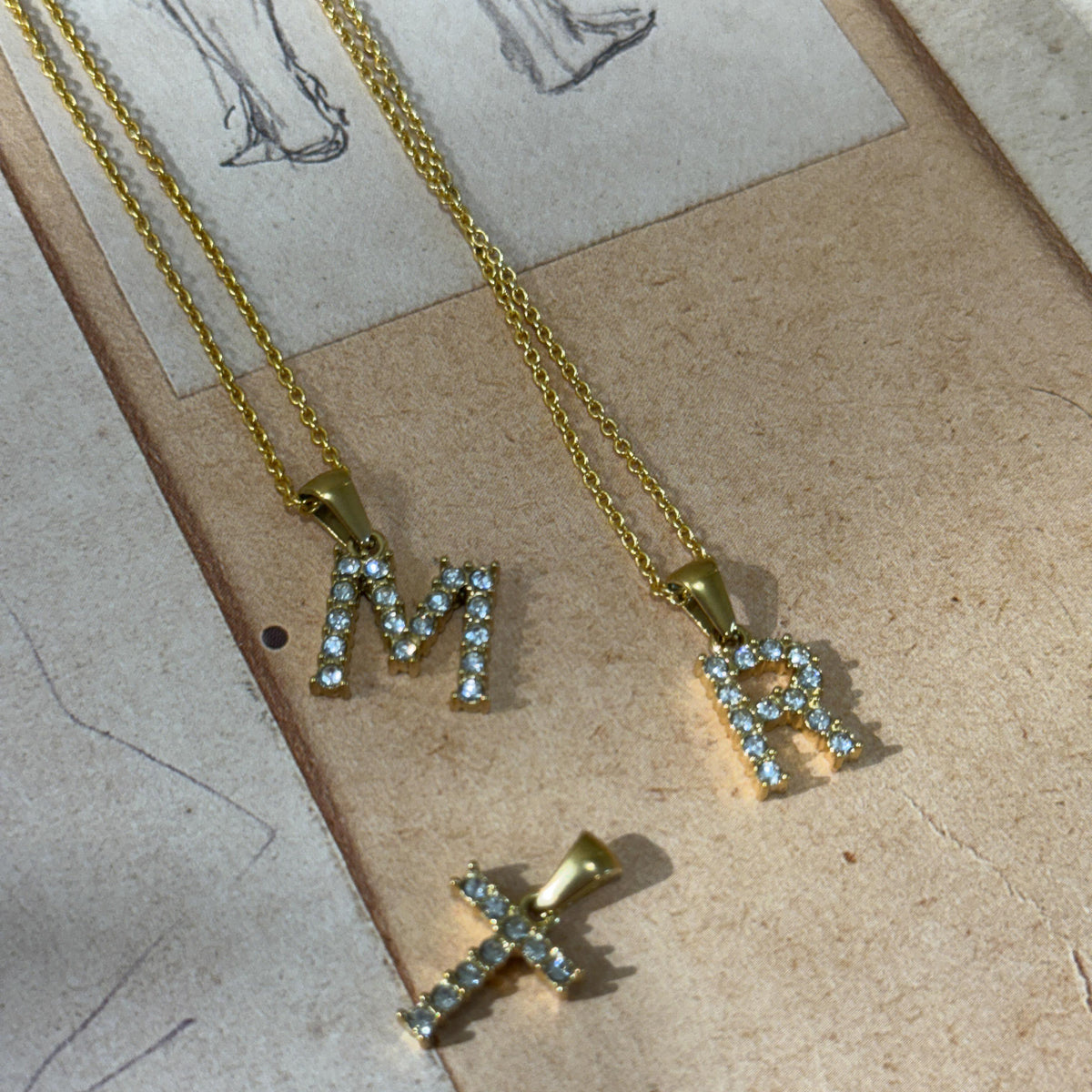 Inital Zircon Necklace