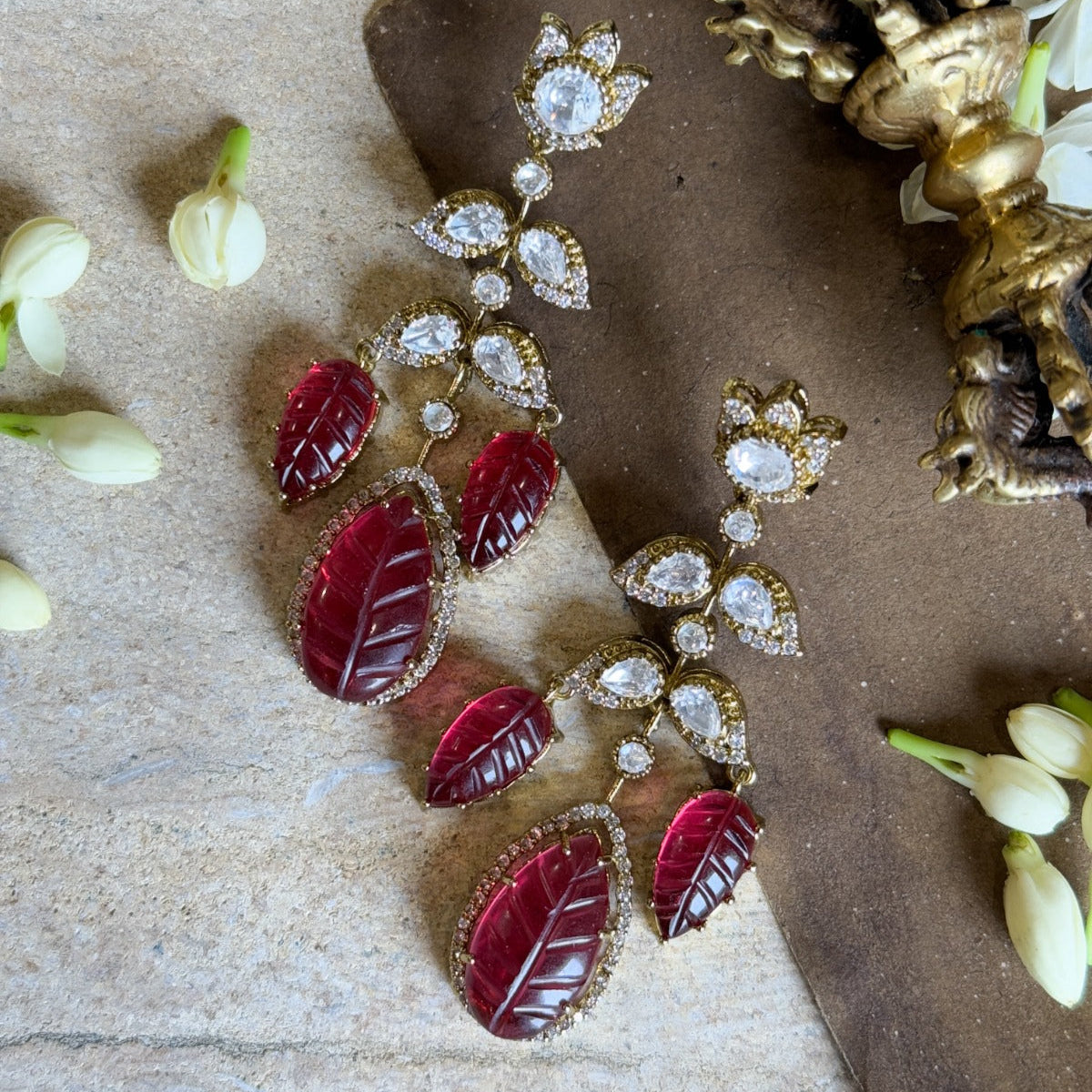Rosy Drop Earrings - Kesya Curates