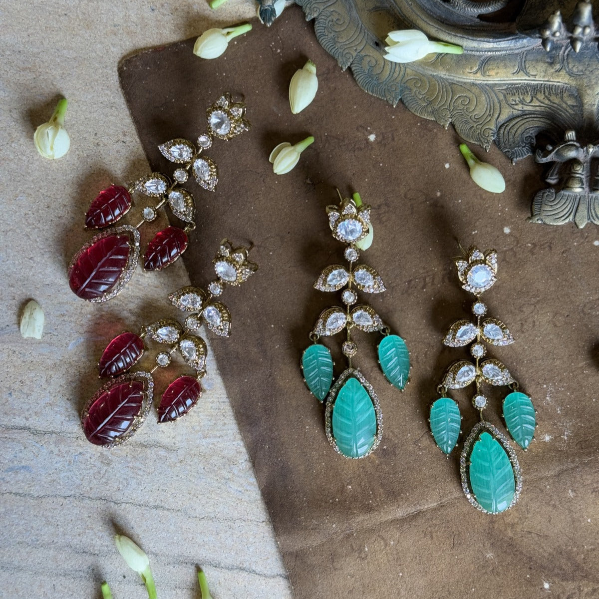 Rosy Drop Earrings - Kesya Curates