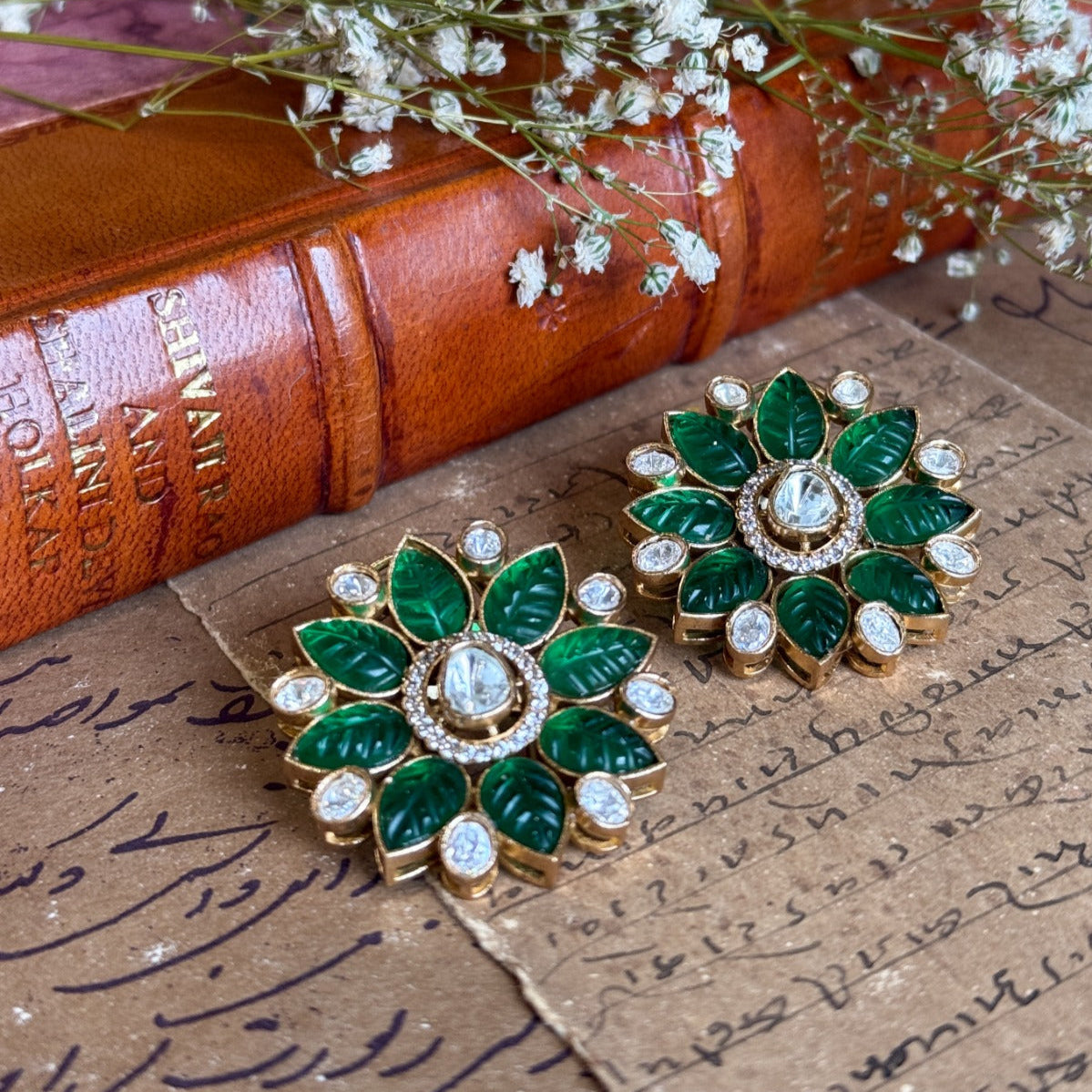 Blush Leaf Earrings - Kesya Curates
