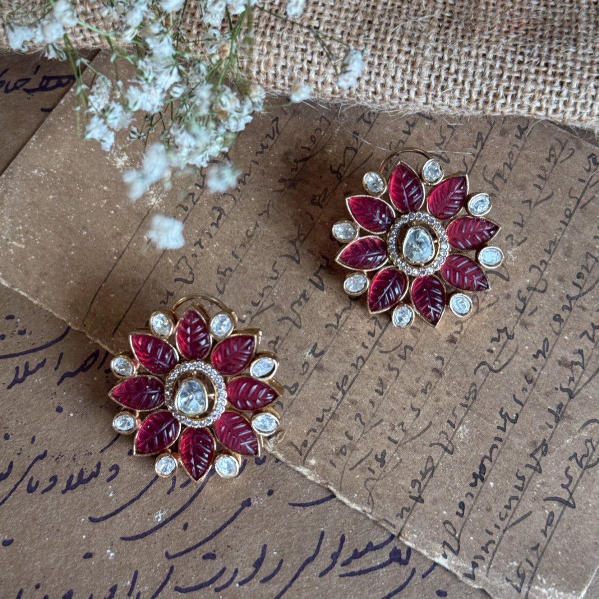 Blush Leaf Earrings - Kesya Curates