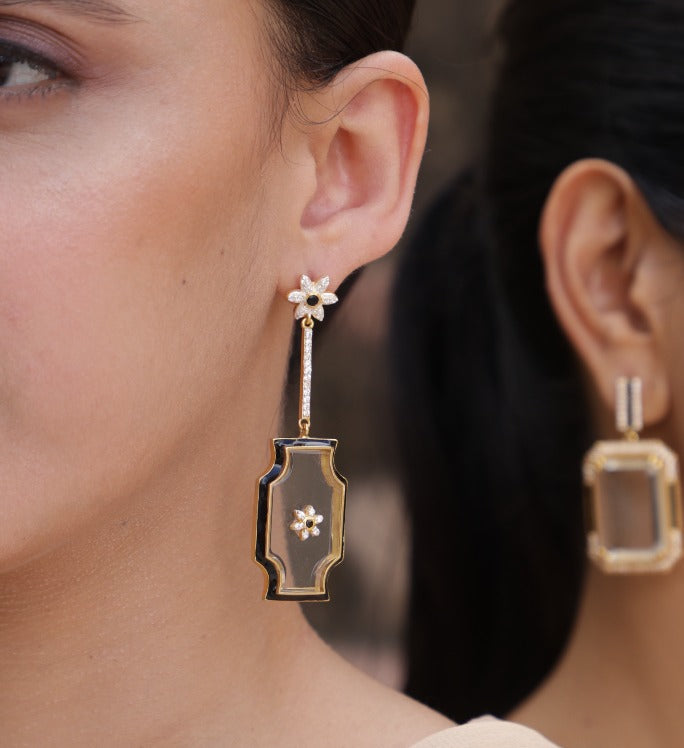 Noir Crystal Earrings