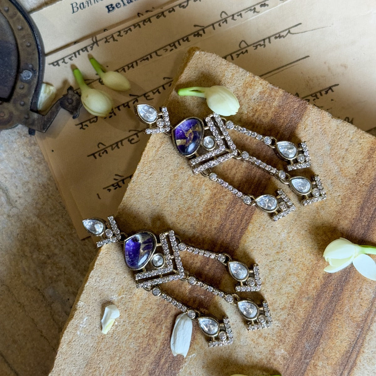 Surmayi Hanging Earrings - Kesya Curates
