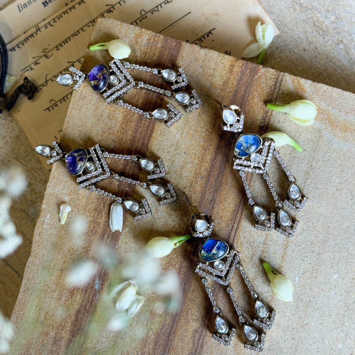 Surmayi Hanging Earrings - Kesya Curates