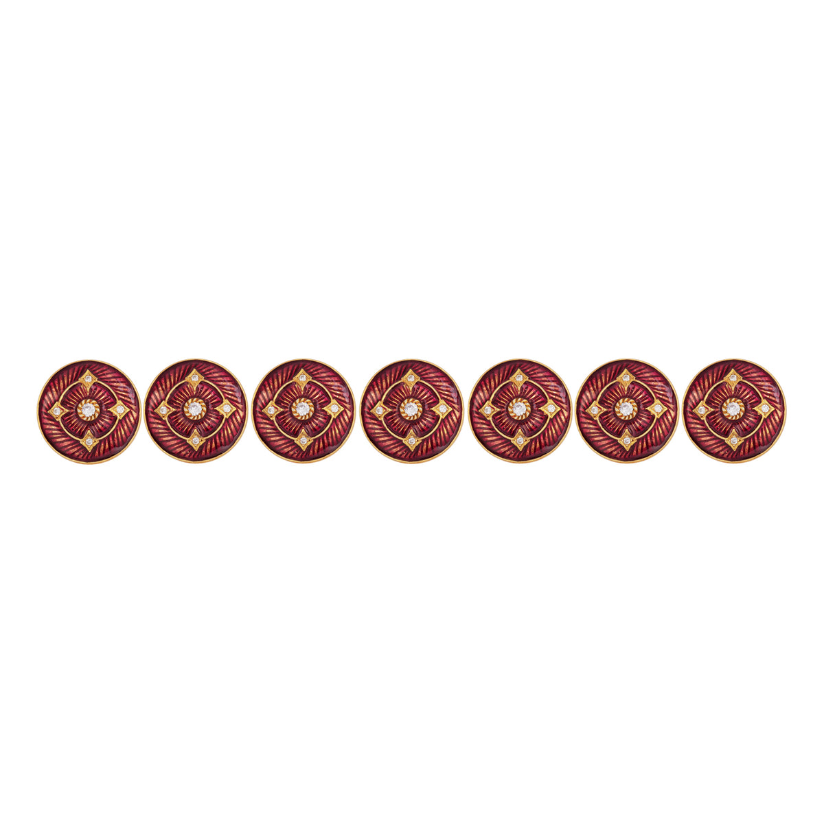 Burgundy Kaiser Buttons