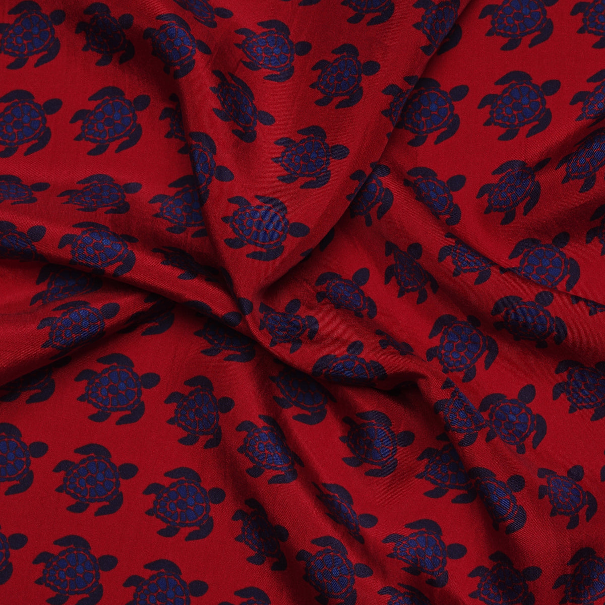 RED AND BLUE TURTLE POCKET SQUARE