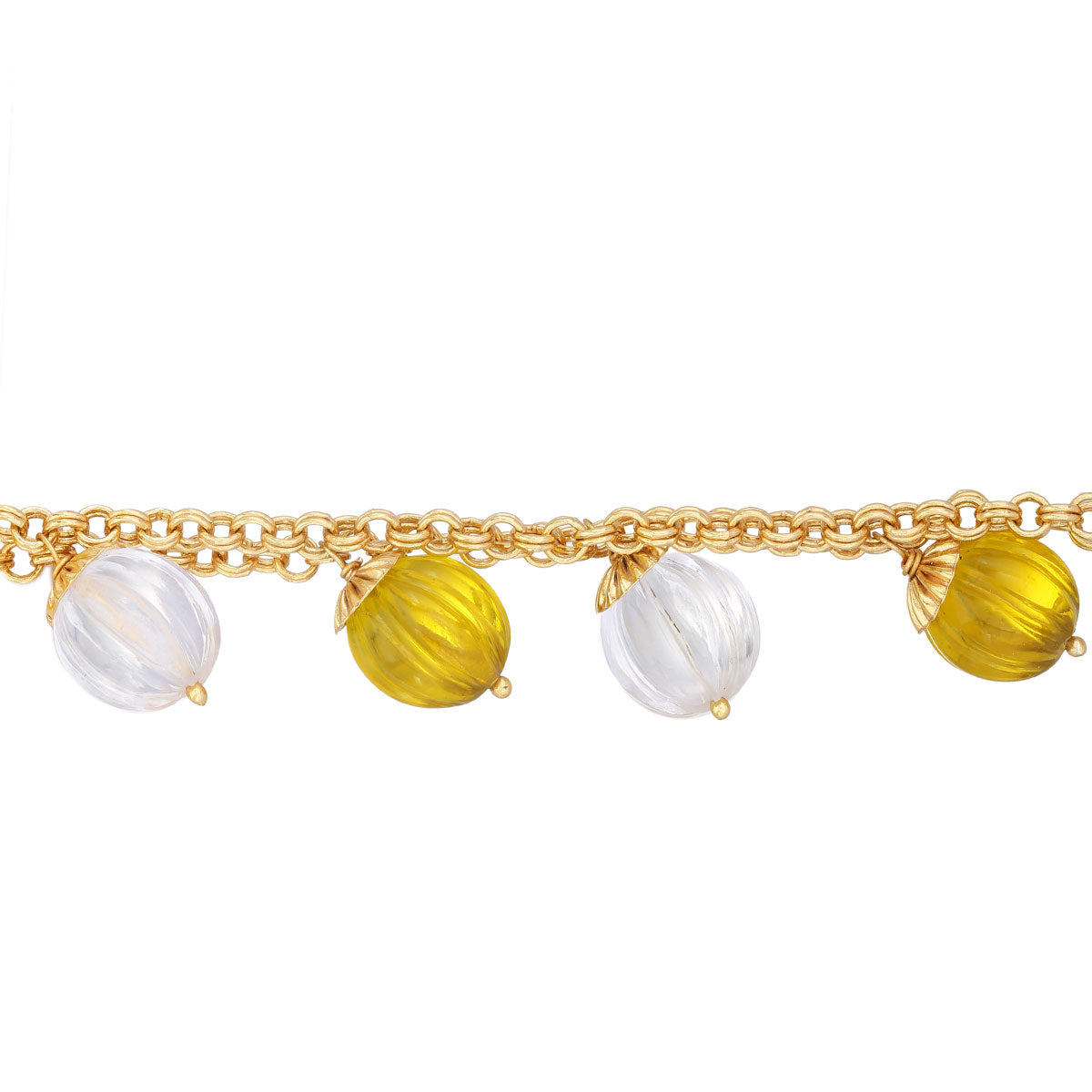 Yellow and clear Melon Bracelet