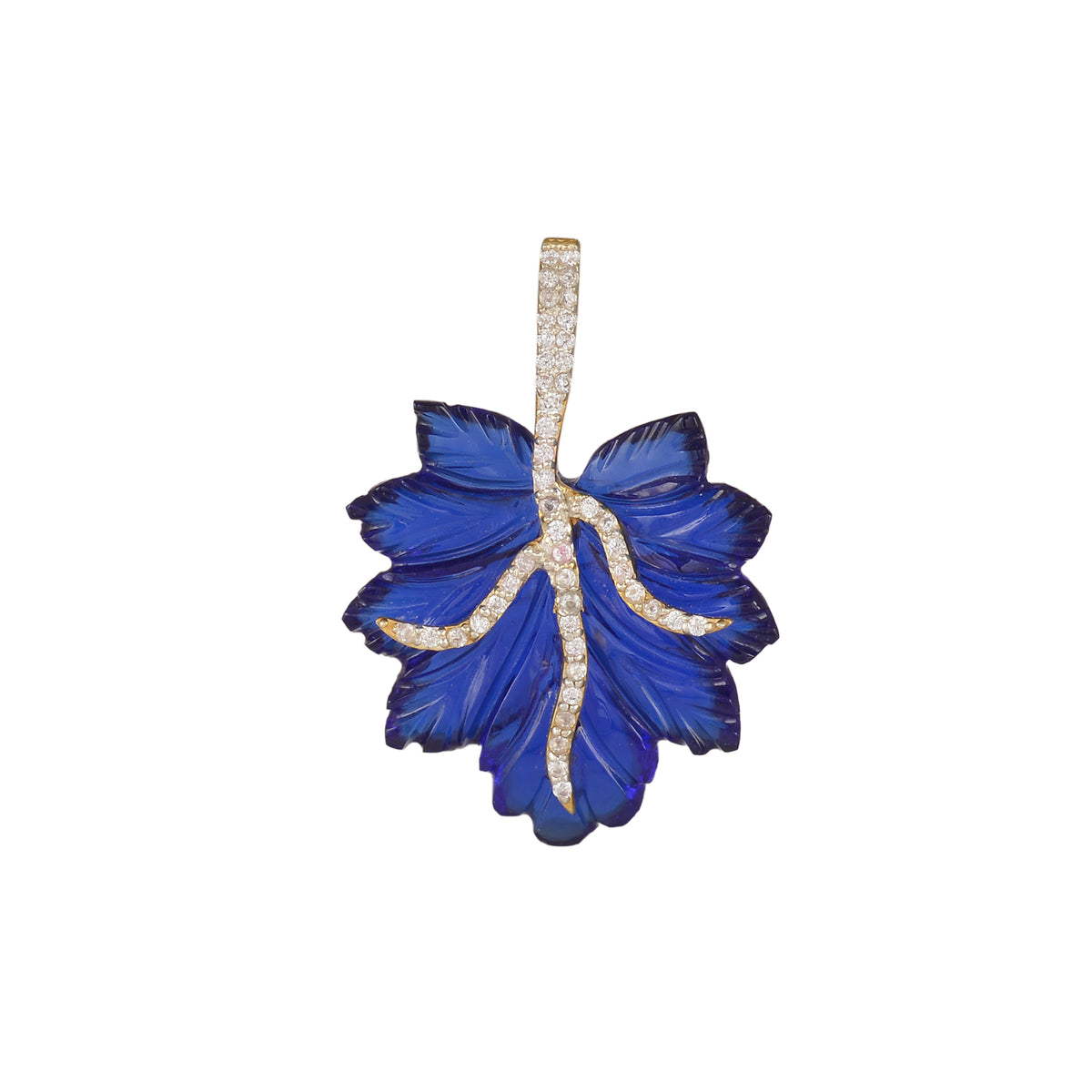 Blue Maple Leaf Earrings