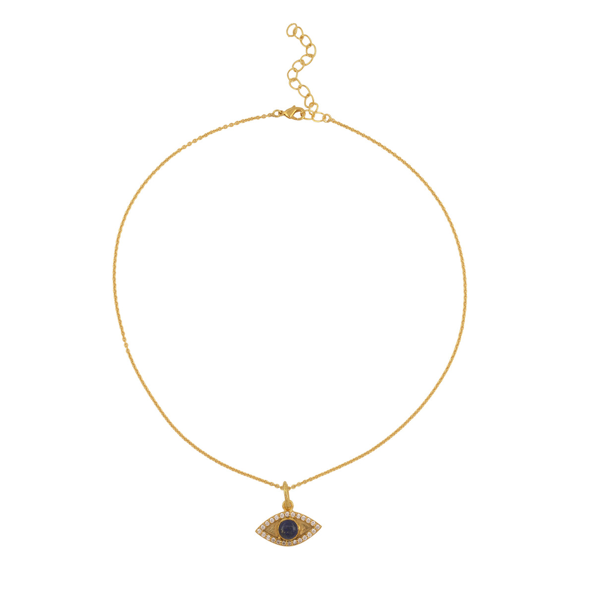 LAPIZ LAZULI EVIL EYE CHAIN