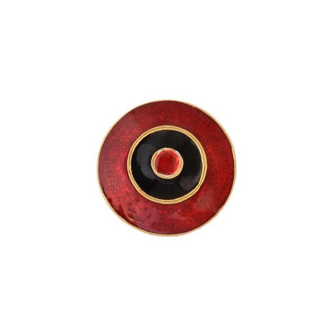 Red Enamel Disc Buttons