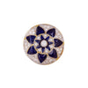 Blue Enamel Floret Buttons