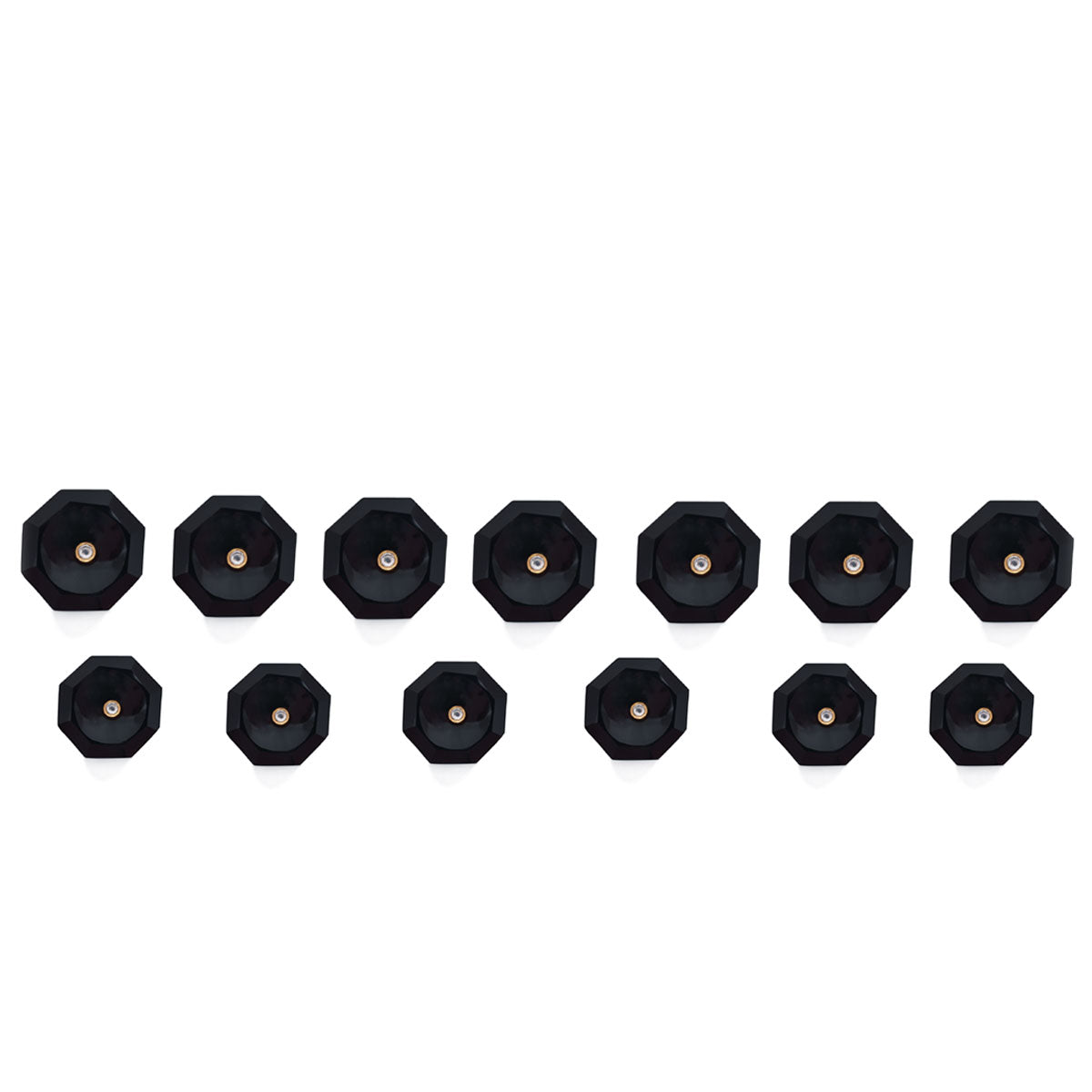 Concave Black Onyx Buttons