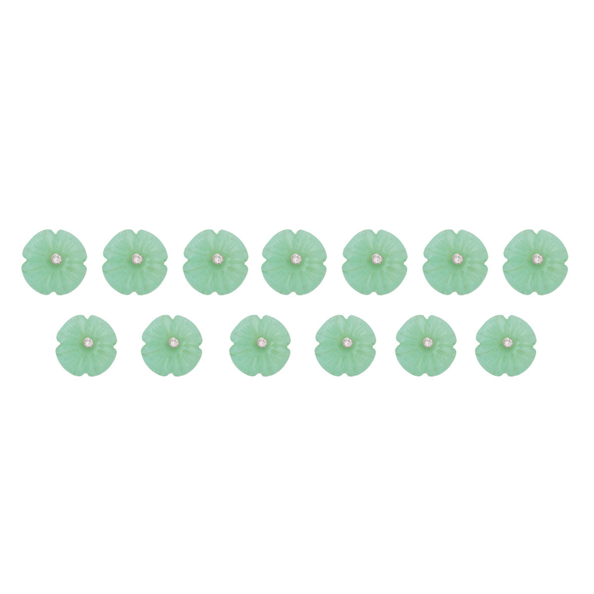 CARVED AQUA ONYX BUTTONS