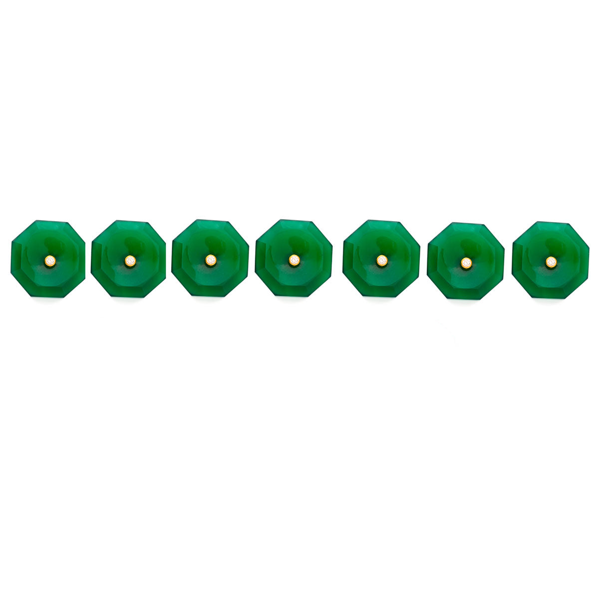 Concave Green Onyx Buttons