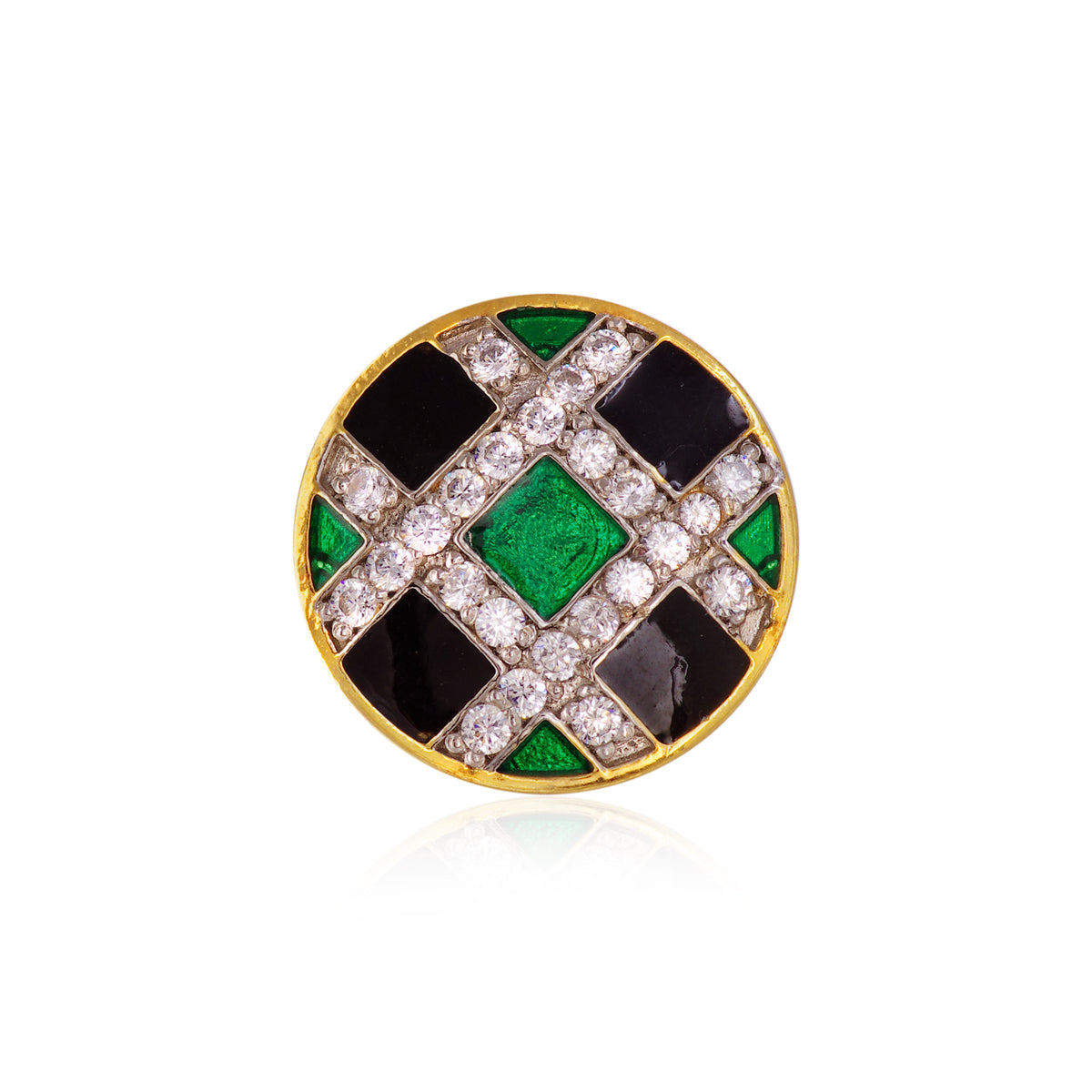 Green and Black Checkerboard Buttons