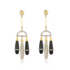 Long Black Bud Earrings