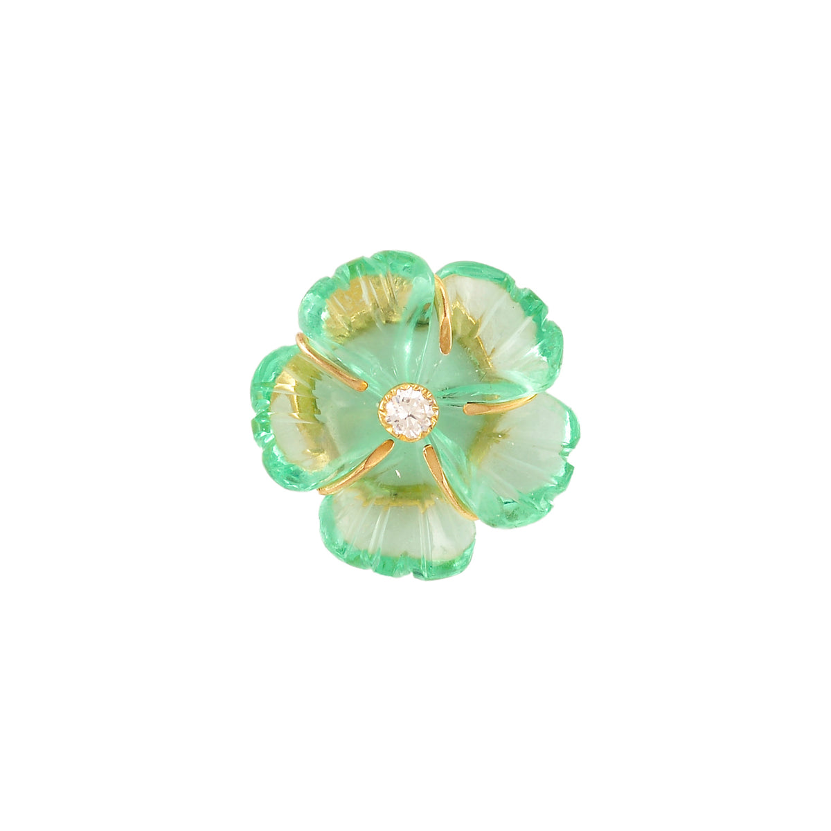 Mint Green Floral Studs