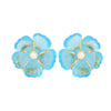 Sky Blue Mini Floral Studs