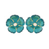 Mini Mint Green Floral Studs