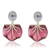 Pink Half Bloom Earrings
