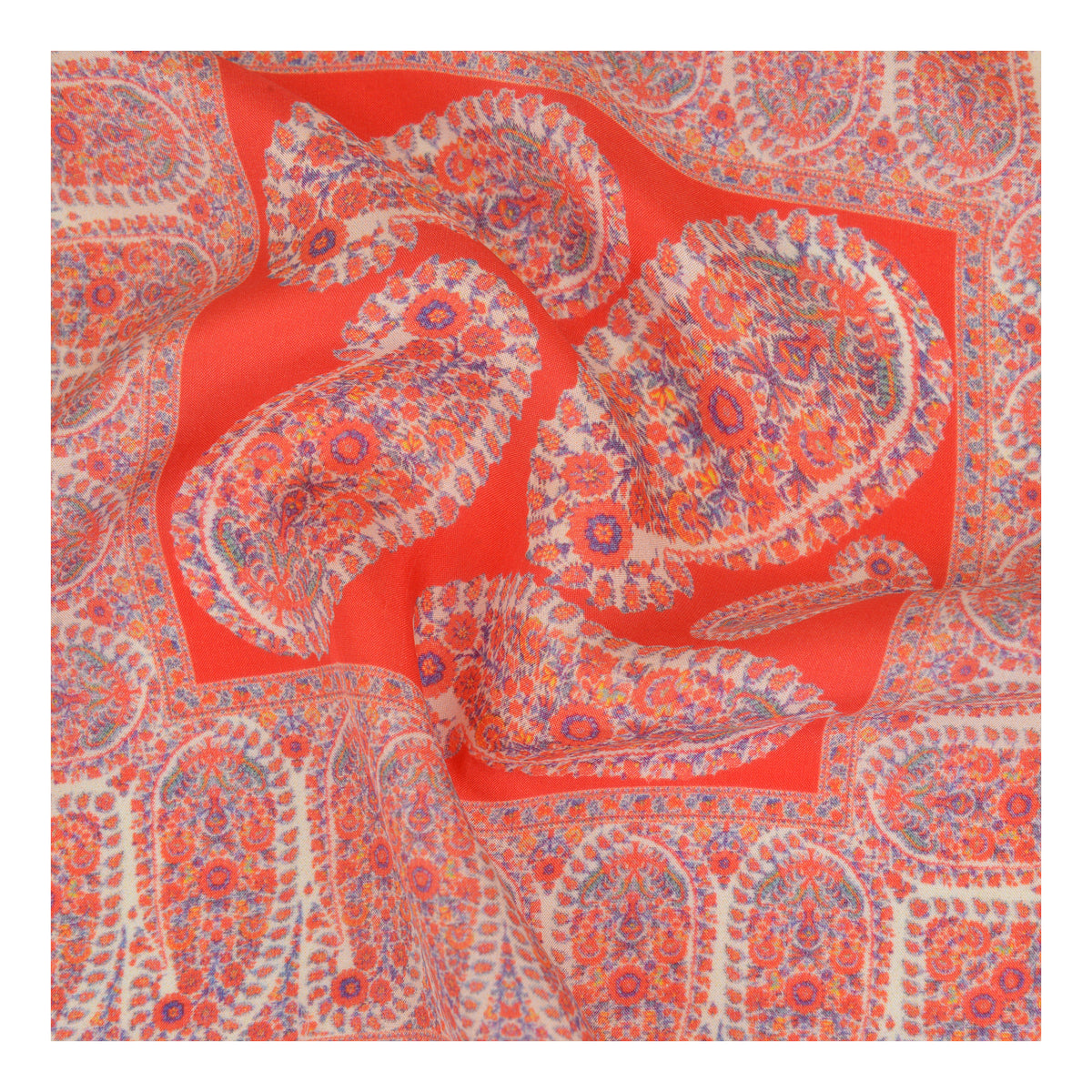 Red Paisley Pocket Square