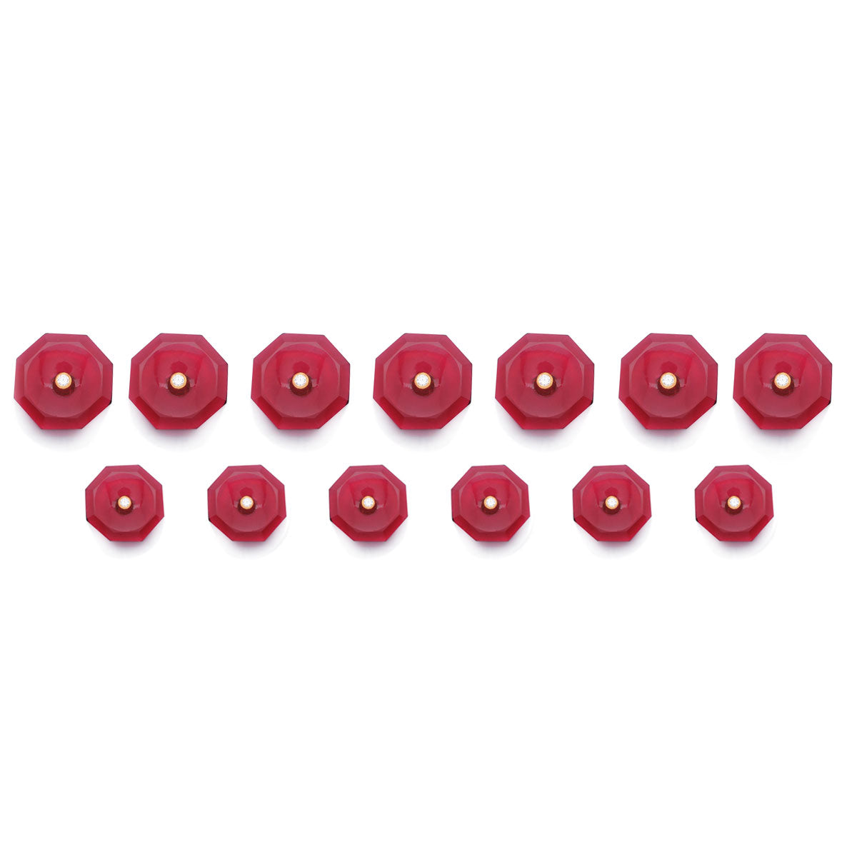 Red Concave Hydro Buttons