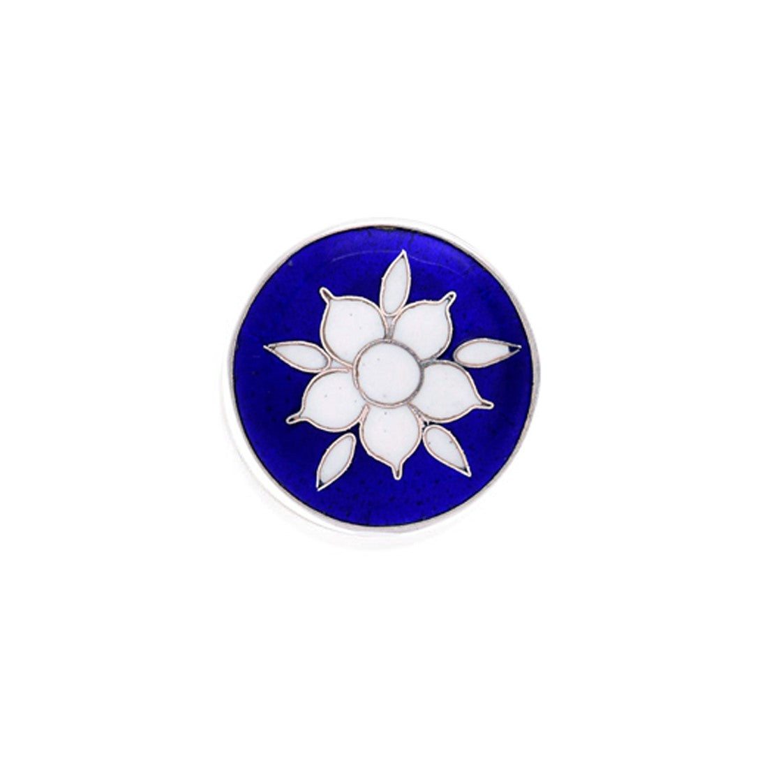 White Mughal Flower Button